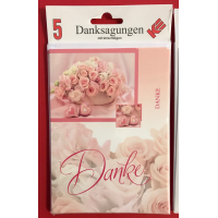 Danksagungskarten zur Hochzeit - 5er-Set - 5 Stück...