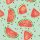 Geschenkpapier Melonenstücke  türkis 70x200cm Röllchen