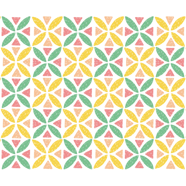 Geschenkpapier gelb-grün-orange Kacheln 70x200cm Röllchen