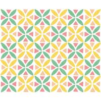 Geschenkpapier gelb-grün-orange Kacheln 70x200cm...