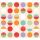 Geschenkpapier Punkte Kreise Aprikot Rot 70x200cm Röllchen