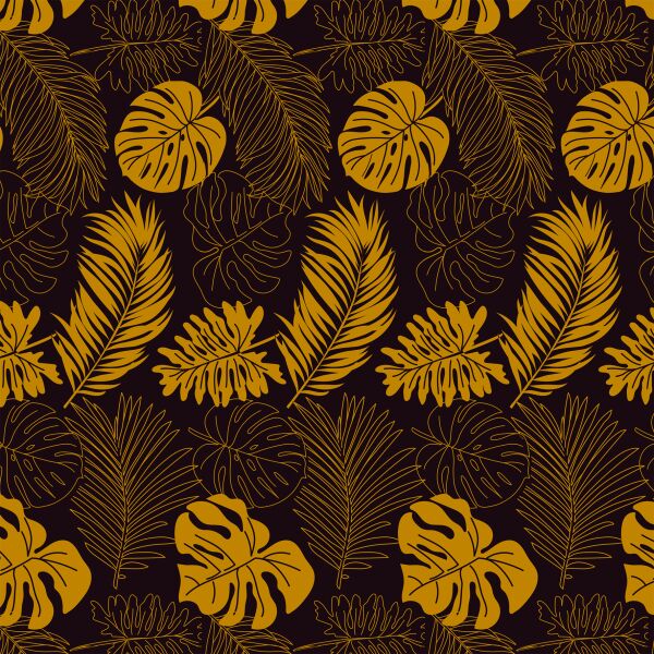Geschenkpapier Geschenkfolie Metallic Tropische Blätter Röllchen 70x150cm