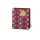 Geschenktüte Geschenktasche A5 Buchformat Punkte Mokka Dots matt liminiert mit Goldfolie Satinband