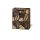 Geschenktüte Geschenktasche A5 Buchformat Blätter Black Tropic Kraftpapier Goldfolie Satinband