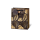 Geschenktüte Geschenktasche A5 Buchformat Blätter Black Tropic Kraftpapier Goldfolie Satinband