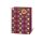 Geschenktüte Geschenktasche A4 groß Punkte Mokka Dots matt liminiert mit Goldfolie Satinband