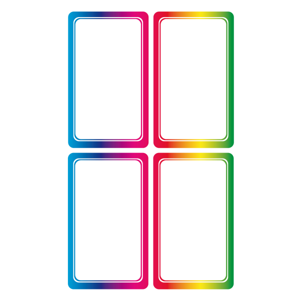 Sticker Aufkleber Buchetiketten 4 umrandete Felder quer 5 Bögen