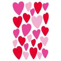 Sticker Aufkleber Decosticker irisierend Glitter Herzen 1...