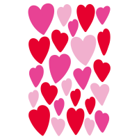 Sticker Aufkleber Decosticker irisierend Glitter Herzen 1...