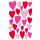 Sticker Aufkleber Decosticker irisierend Glitter Herzen 1 Bogen