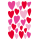Sticker Aufkleber Decosticker irisierend Glitter Herzen 1 Bogen