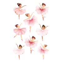 Sticker Aufkleber Glitter irisierend Ballerinas Ballett 1...