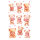 Sticker Aufkleber Glitter irisierend Bärchen Herzen 1 Bogen