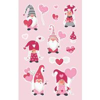 Sticker Aufkleber Decosticker Wichtel Zwerge Herzen 3...