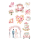Sticker Aufkleber Deco-Sticker Hochzeit 3 Bögen Vermählung Symbole Kutsche Ringe Brautpaar uvm.