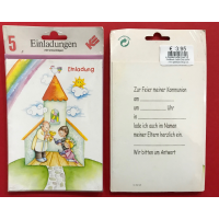Einladungskarten zur Kommunion im Format 11,5 x 15cm  -...