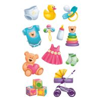 Sticker Aufkleber Deco-Sticker Babysymbole 3 Bögen...