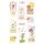 Sticker Aufkleber Blumen Turnowsky Papiersticker mit Gold-Folienprägung Gold-Effekt 1 Bogen