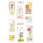 Sticker Aufkleber Blumen Turnowsky Papiersticker mit Gold-Folienprägung Gold-Effekt 1 Bogen