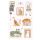 Sticker Aufkleber Katzen Turnowsky Papiersticker mit Gold-Folienprägung Gold-Effekt 1 Bogen