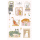 Sticker Aufkleber Katzen Turnowsky Papiersticker mit Gold-Folienprägung Gold-Effekt 1 Bogen