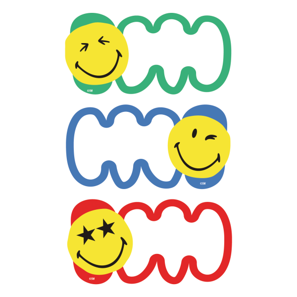 Sticker Aufkleber Smiley World 3 Felder - 3 Bögen Inhalt