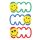 Sticker Aufkleber Smiley World 3 Felder - 3 Bögen Inhalt