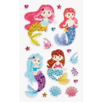 Creative-Sticker Aufkleber mit Glitzersteinen Mermaid...
