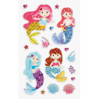 Creative-Sticker Aufkleber mit Glitzersteinen Mermaid...