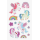 Creative-Sticker Aufkleber mit Glitzersteinen Einhörner Regenbögen Sterne 1 Bogen