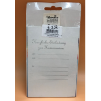 Einladungskarten zur Kommunion 5 Stück im Topper mit...