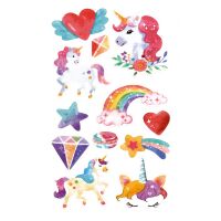 Creative-Sticker Aufkleber Glitzer-Sticker Einhorn Herz...