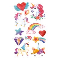 Creative-Sticker Aufkleber Glitzer-Sticker Einhorn Herz...