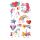 Creative-Sticker Aufkleber Glitzer-Sticker Einhorn Herz Regenbogen 1 Bogen