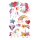 Creative-Sticker Aufkleber Glitzer-Sticker Einhorn Herz Regenbogen 1 Bogen