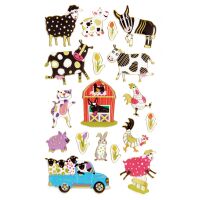Creative-Sticker Aufkleber Metallic-Folie Tier Bauernhof...