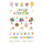 Creative-Sticker Aufkleber Stone-Sticker Happy Birthday Ballons Kuchen Muffins