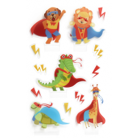 Creative-Sticker Aufkleber Aufstellsticker Superhelden...
