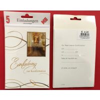 Einladungskarten zur Konfirmation im Format 11,5 x 15cm...