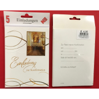 Einladungskarten zur Konfirmation im Format 11,5 x 15cm...