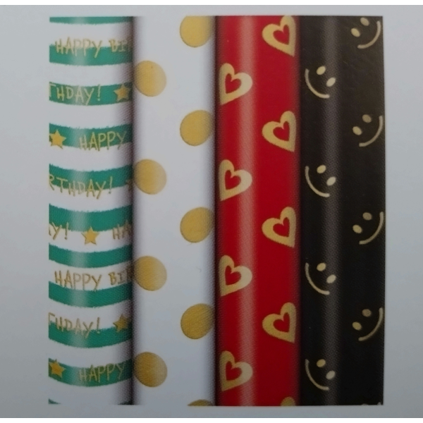 Sortiment Geschenkpapier Colour Explosion 30 Röllchen UVP: € 5,95 Gesamt UVP € 178,50 Bundle