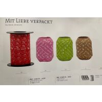 Polybänder bedruckt, mit Liebe verpackt, Bundle, 12...