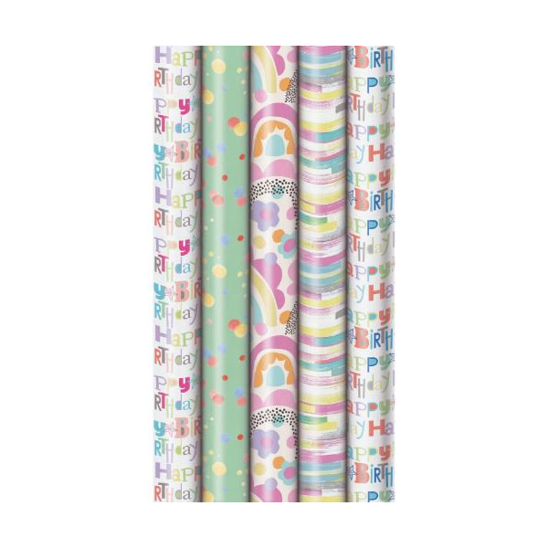 Sortiment Geschenkpapier Joyful Smile 25 Röllchen € 3,95 Gesamt-UVP € 98,75 Bundle Happy Birthday