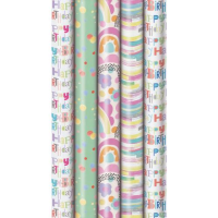 Sortiment Geschenkpapier Joyful Smile 25 Röllchen...