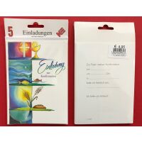 Einladungskarten zur Konfirmation im Format 11,5 x 15cm -...
