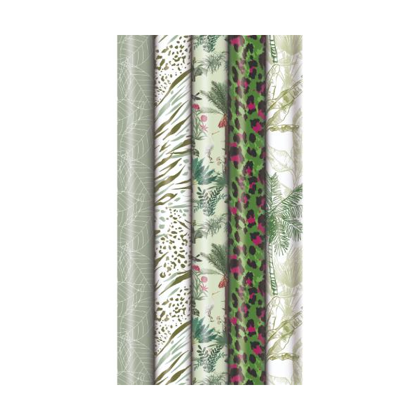 Sortiment Geschenkpapier Jungle Feeling 25 Röllchen UVP € 3,95 - Bundle-UVP € 98,75