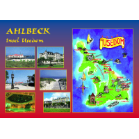 AHLBECK Postkarten Ansichtskarten Landkarte