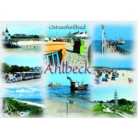 Ostseeheilbad AHLBECK Postkarten Ansichtskarten Strand