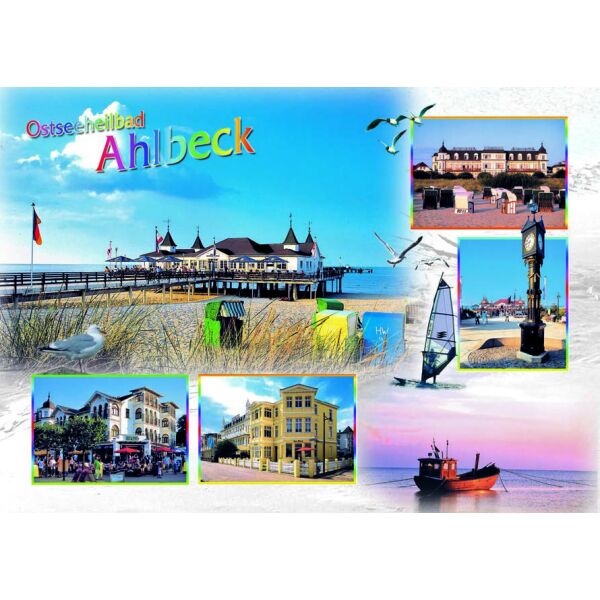 AHLBECK Postkarten Ansichtskarten Fähre Ahlbecker Hof