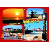 AHLBECK Postkarten Ansichtskarten 4 Motive Strand